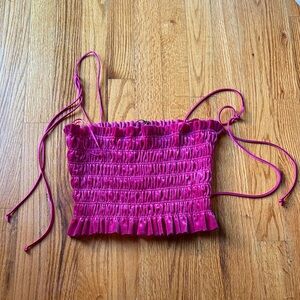 Cotton Candy Fuchsia Ruched Top